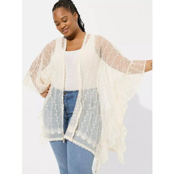 Torrid Lace Ruana Wrap - Picture 2 of 11